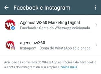 WhatsApp: Integração Facebook e Instagram