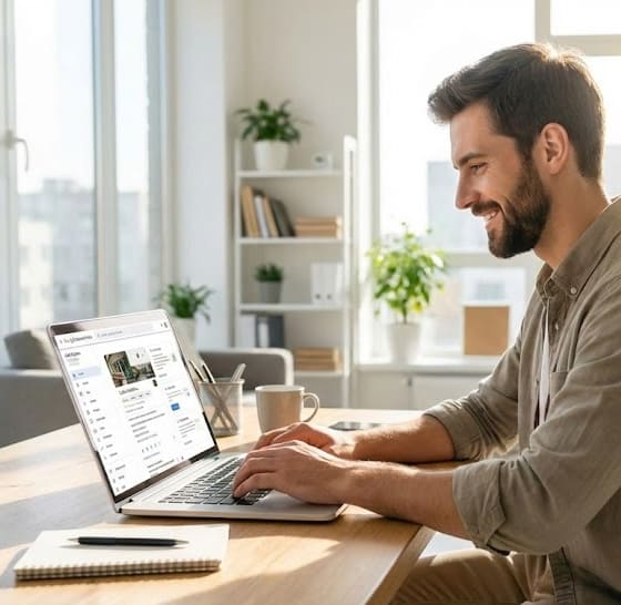 profissional atualizando o perfil de empresa google